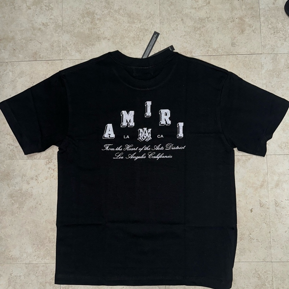 AMIRI Black Tee with White Logo - Picture 2 of 2